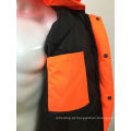 Roupas de segurança reflexiva Fabricação Hi vis Impermea Impermeável Winter Workwear Jackets com revestimento de algodão